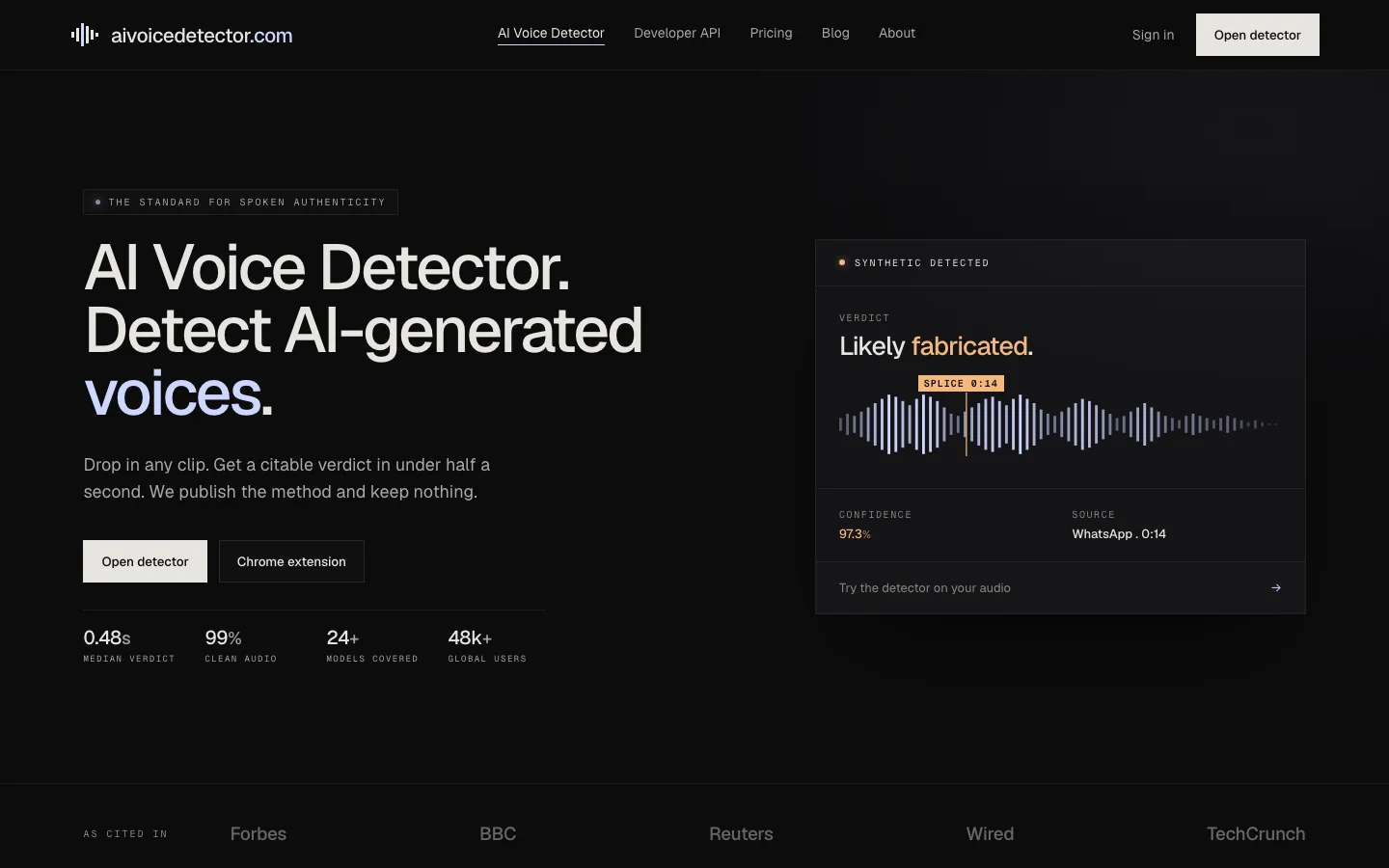 AI Voice Detector hero image