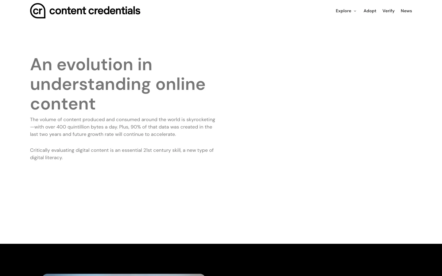 Content Credentials hero image