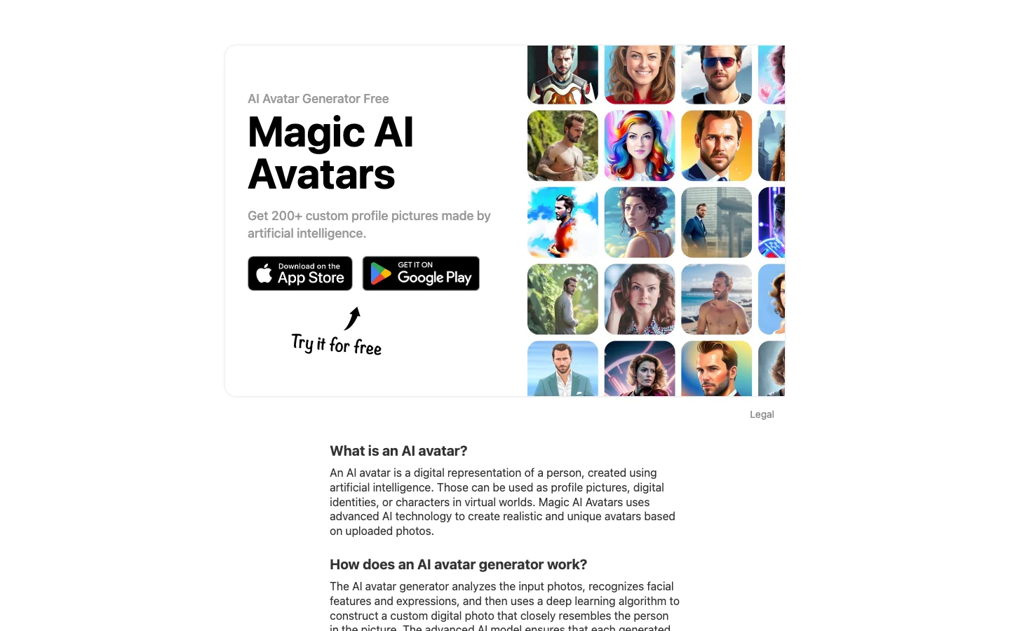 Magic AI Avatars hero image