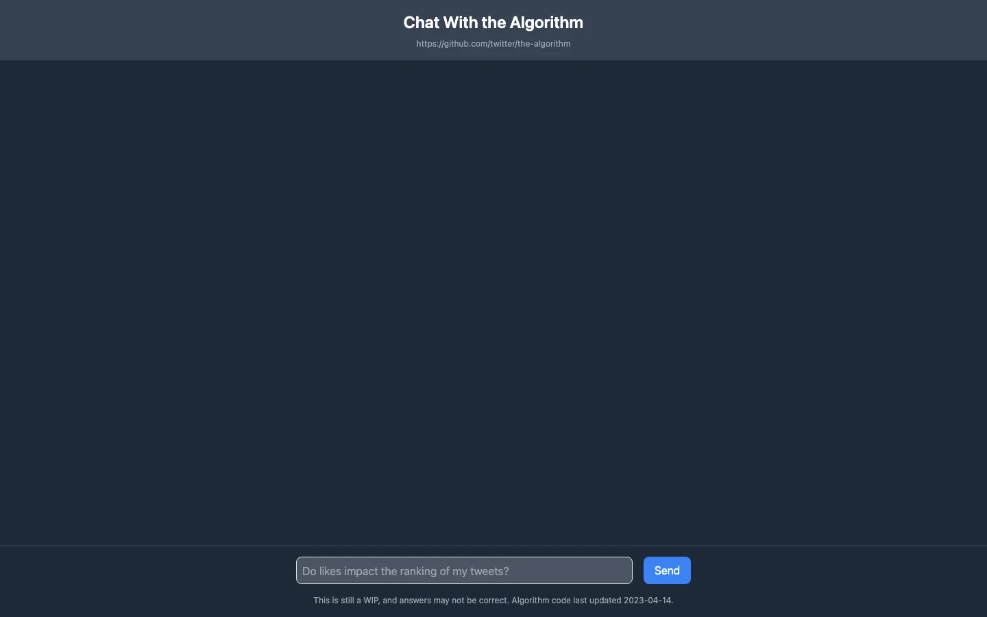 Chat With Twitter Algorithm hero image