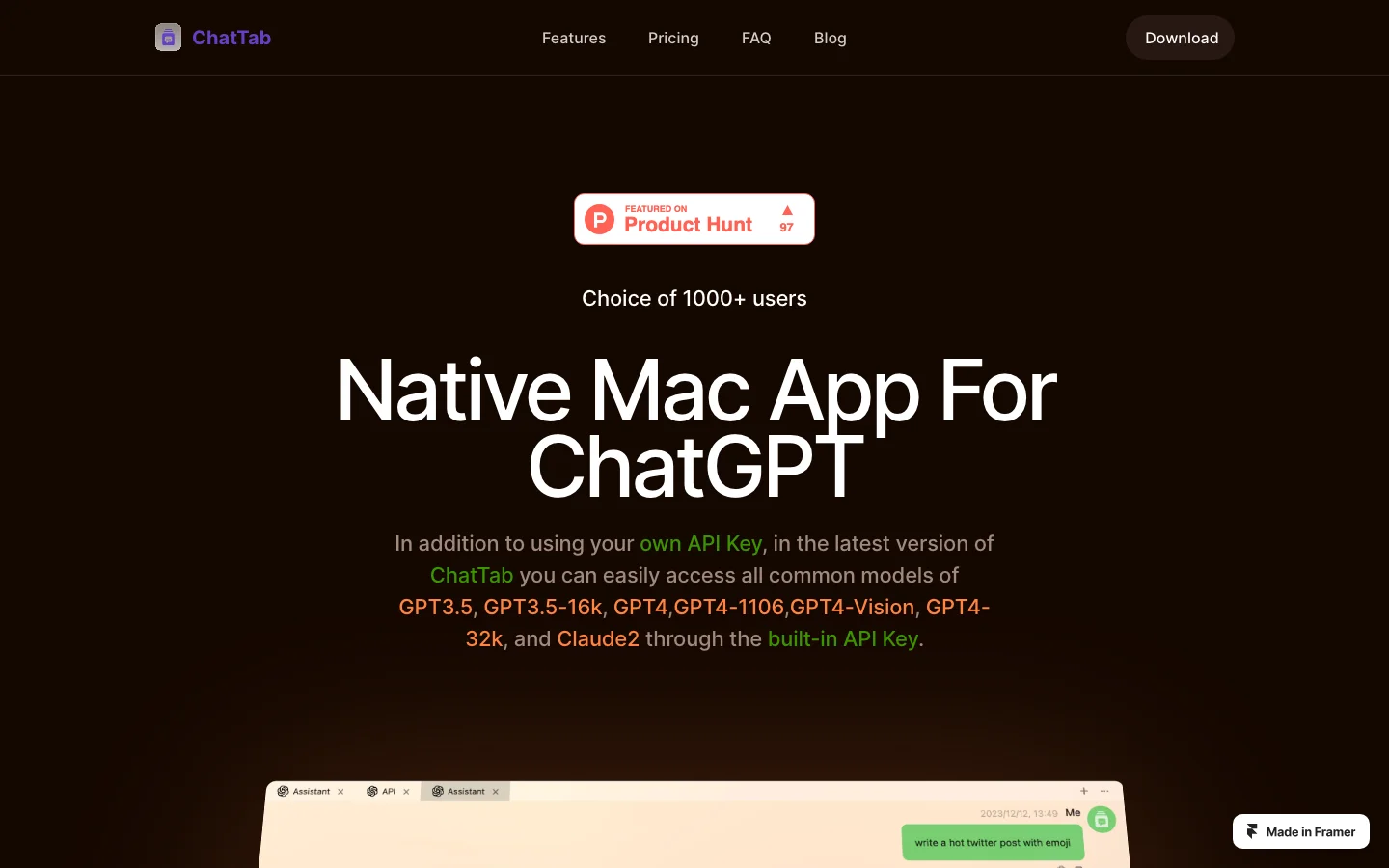 ChatTab hero image