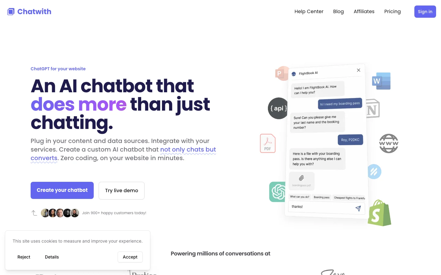 Chatwith hero image