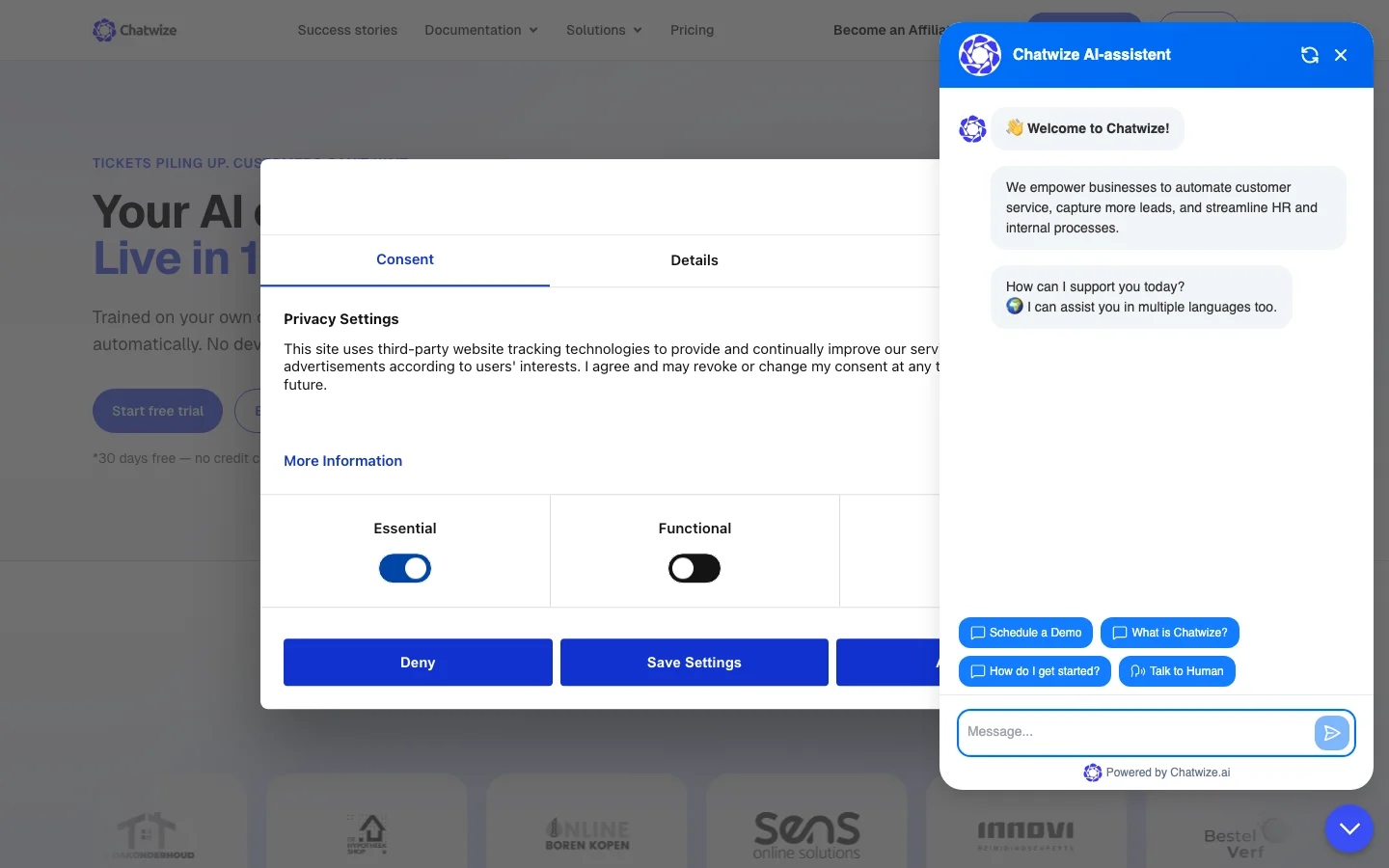 ChatWize.ai hero image