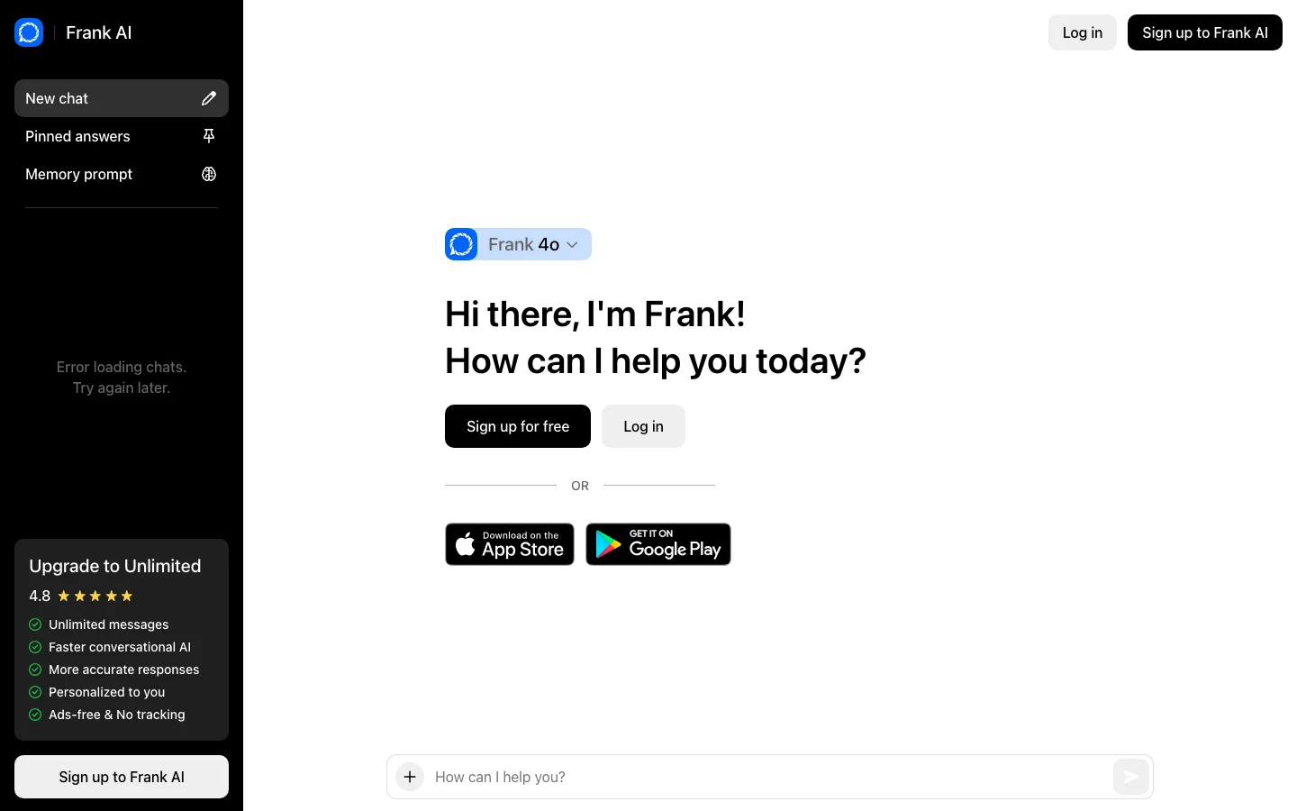 Frank AI hero image