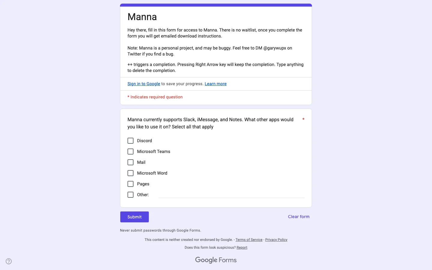 Manna hero image
