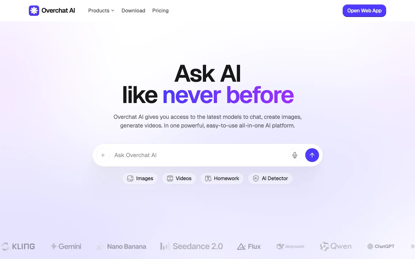 OverChat AI hero image