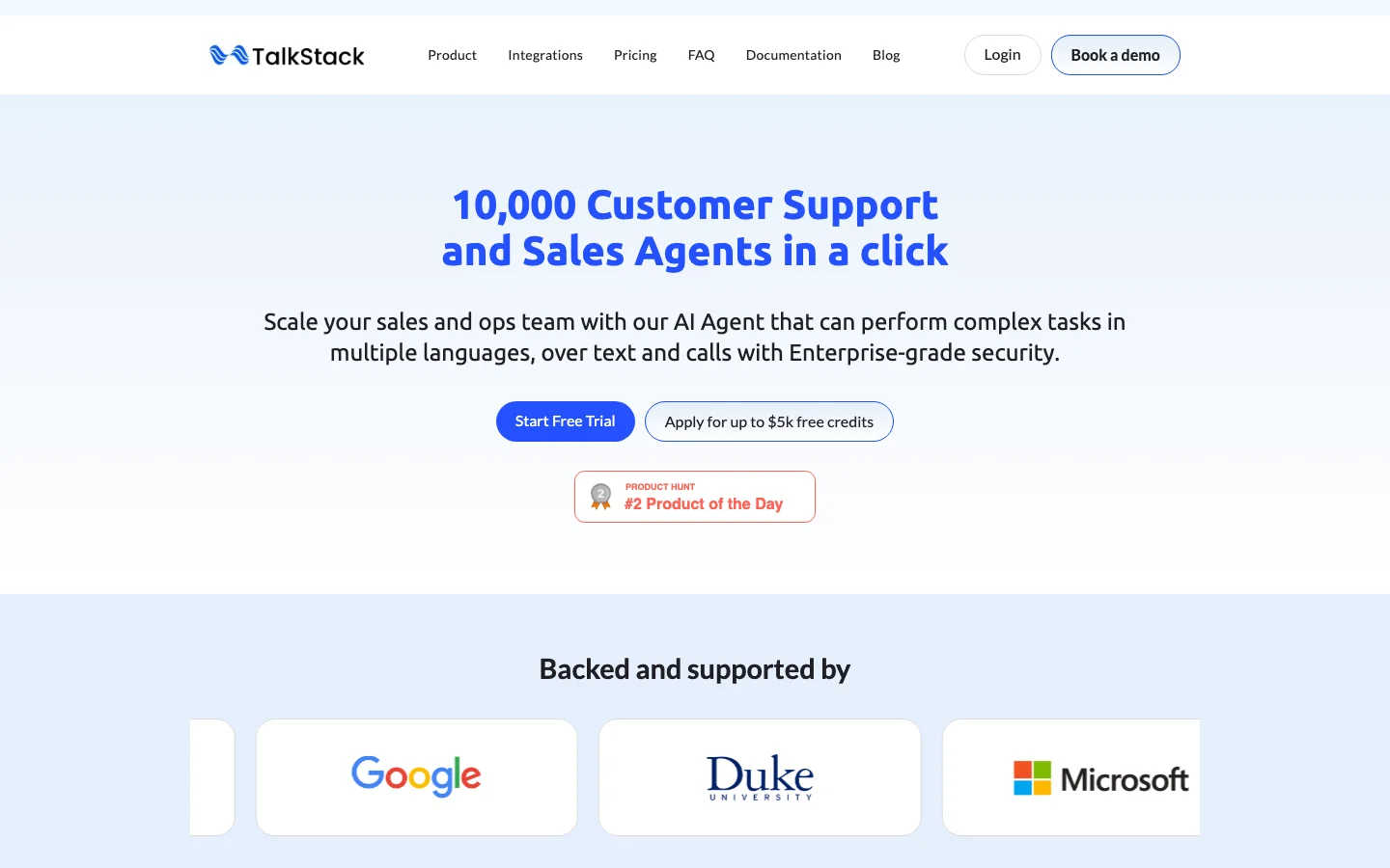 TalkStack AI hero image