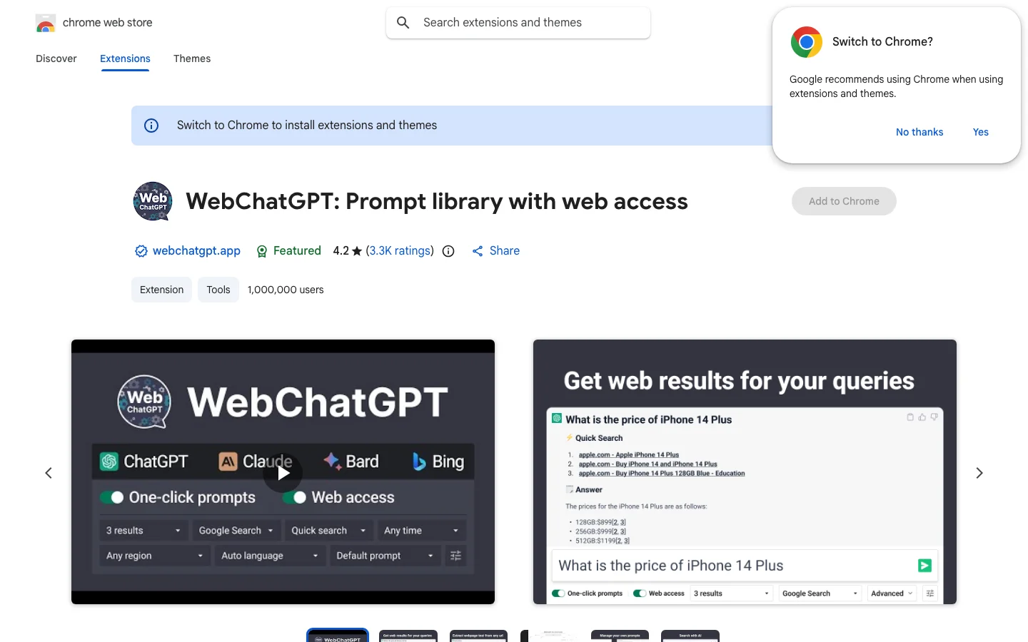Web ChatGPT hero image
