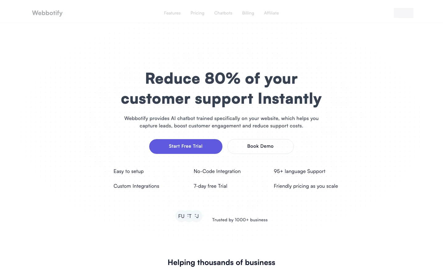 Webbotify hero image