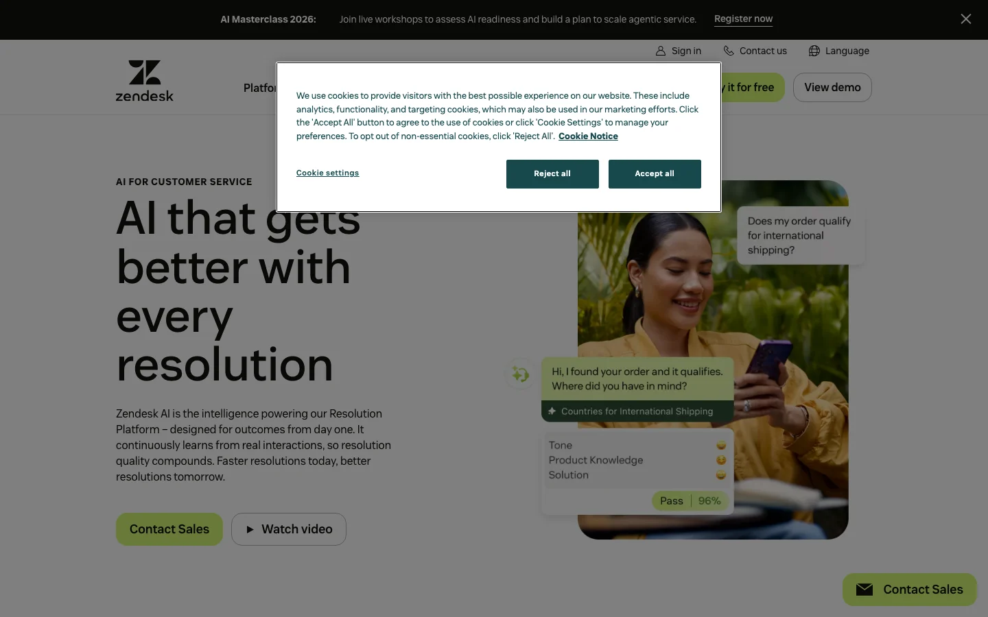 Zendesk AI hero image