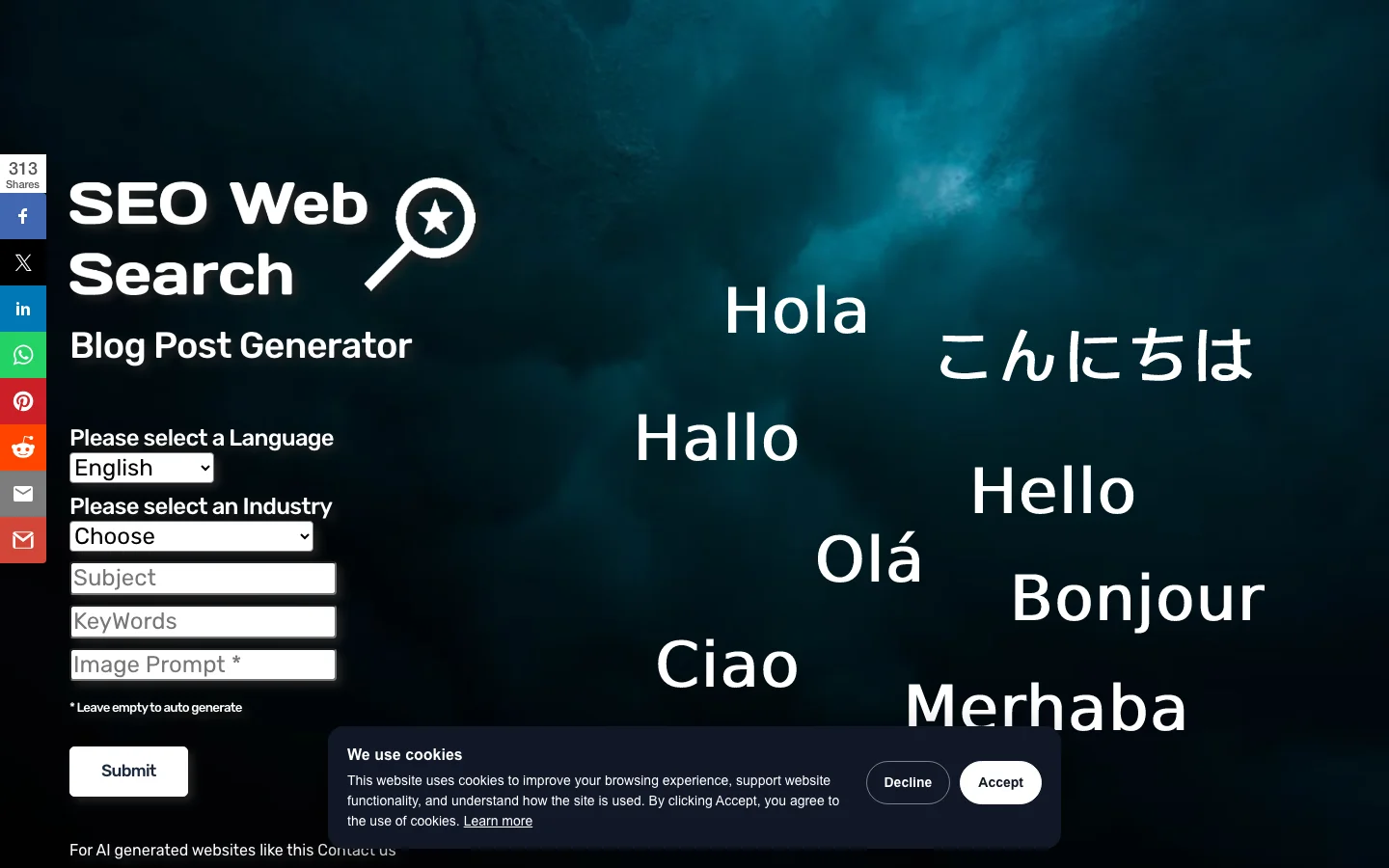 Blog Post Generator hero image