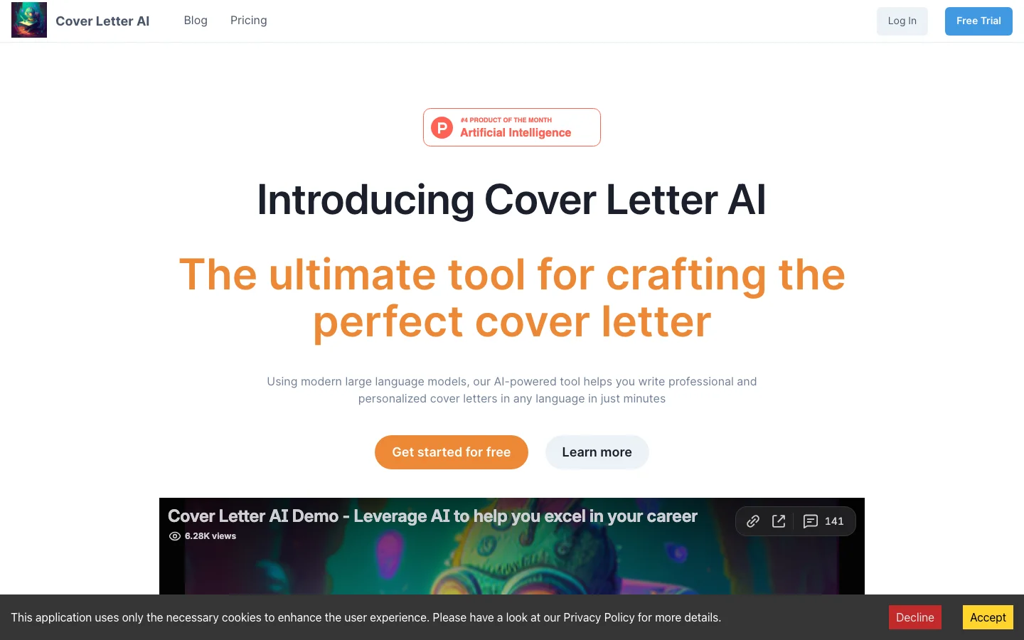 Cover Letter AI hero image