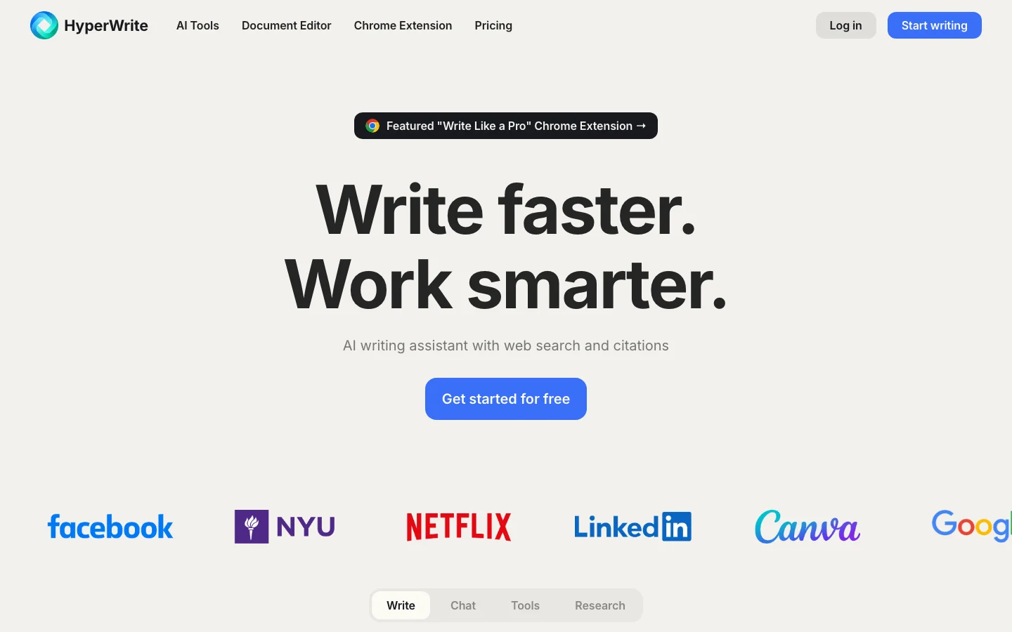HyperWrite hero image
