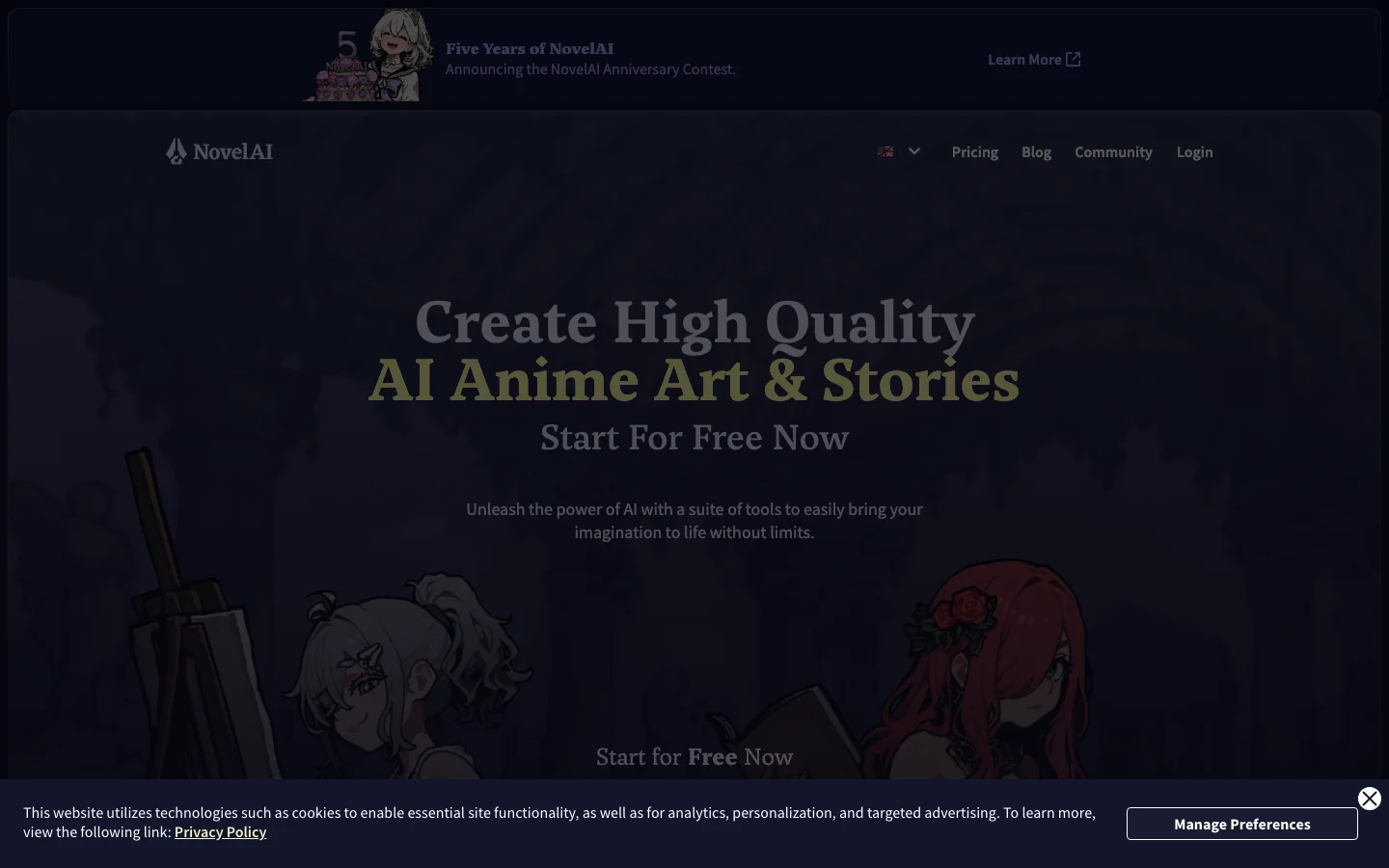 NovelAI hero image