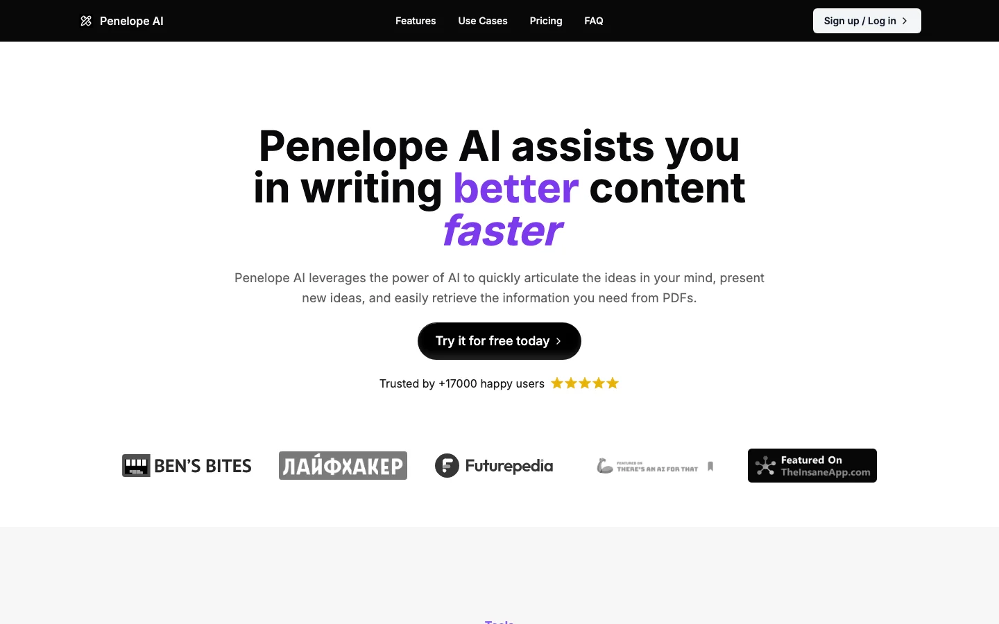 Penelope AI hero image