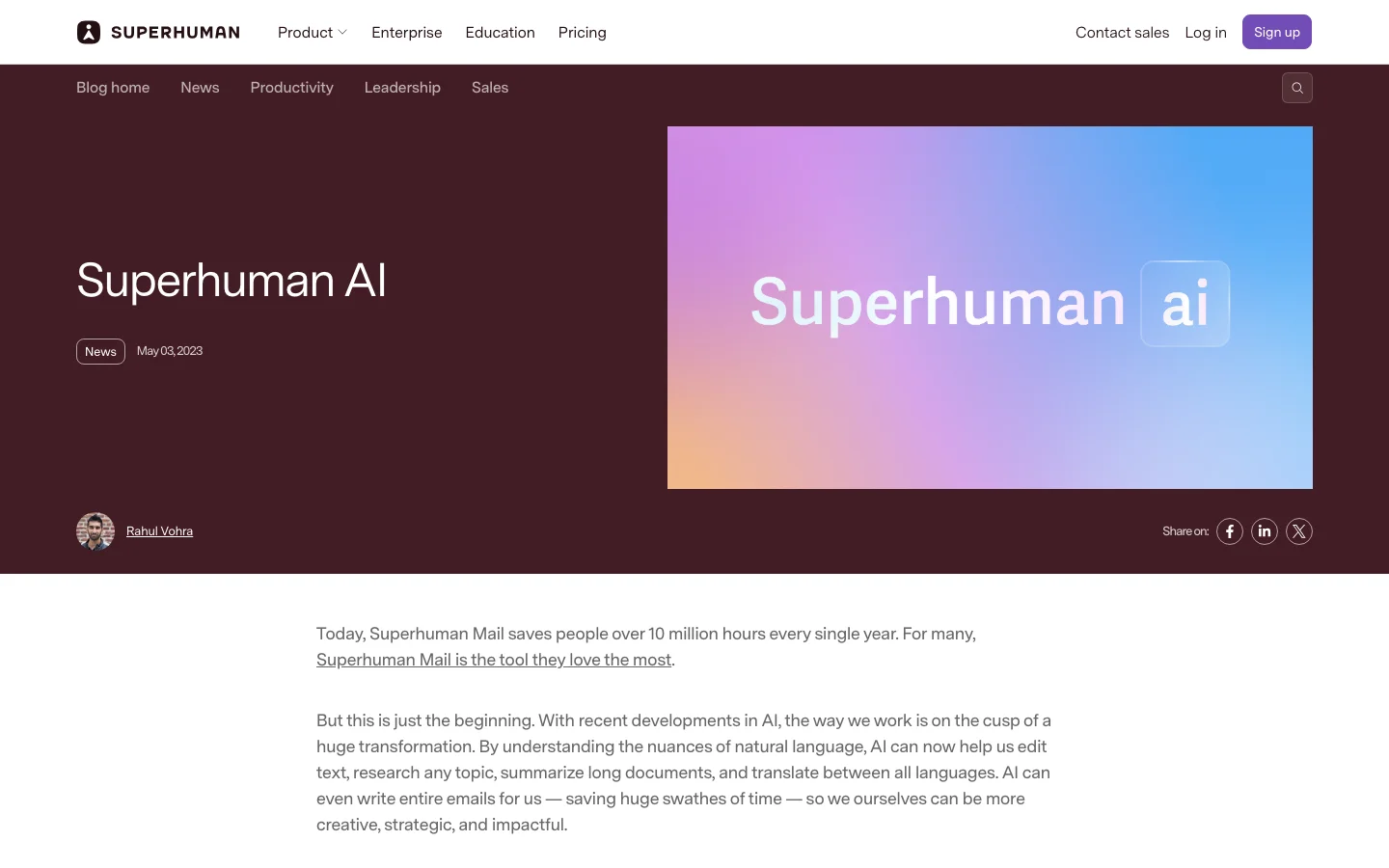 Superhuman AI hero image