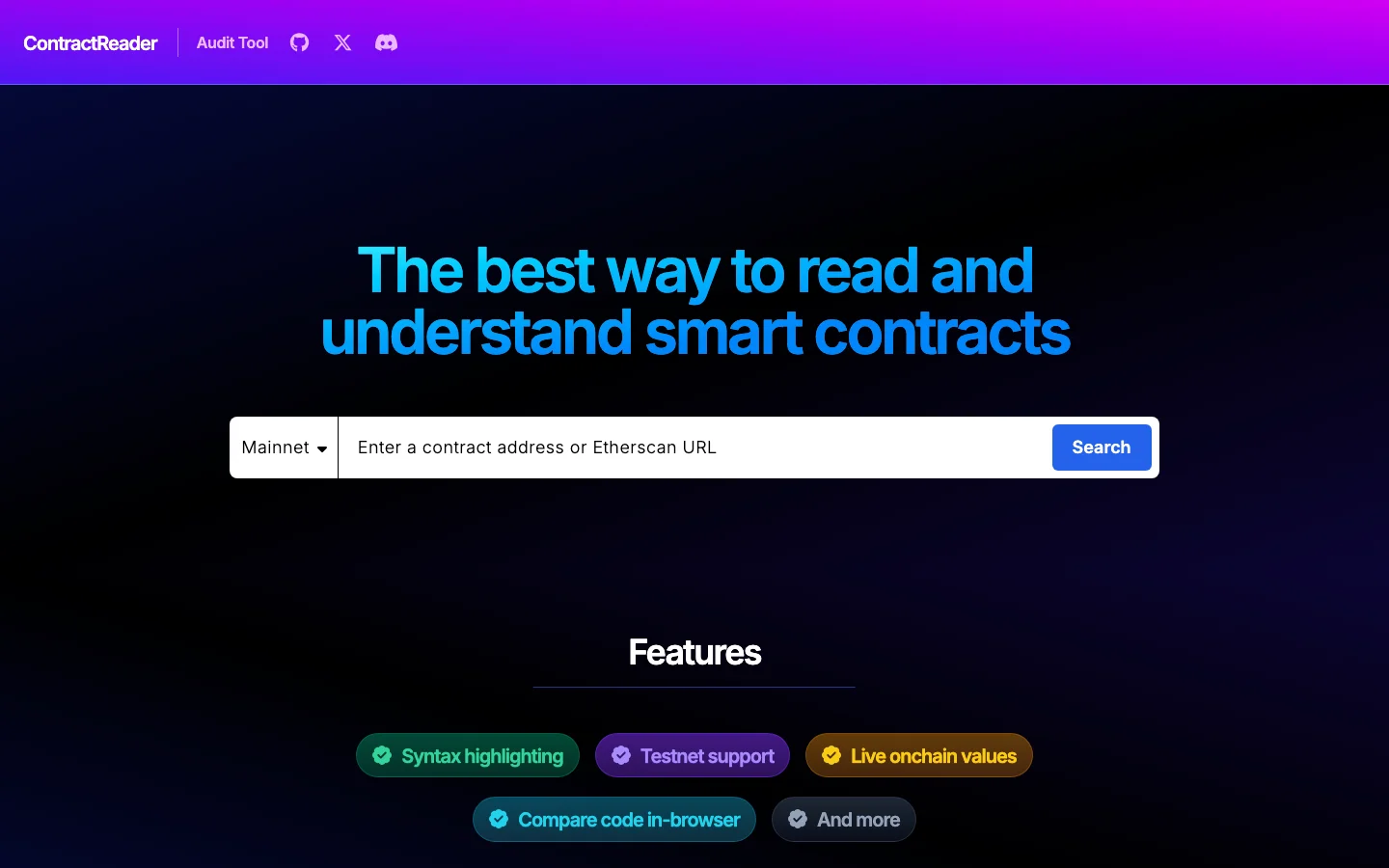 ContractReader.io hero image