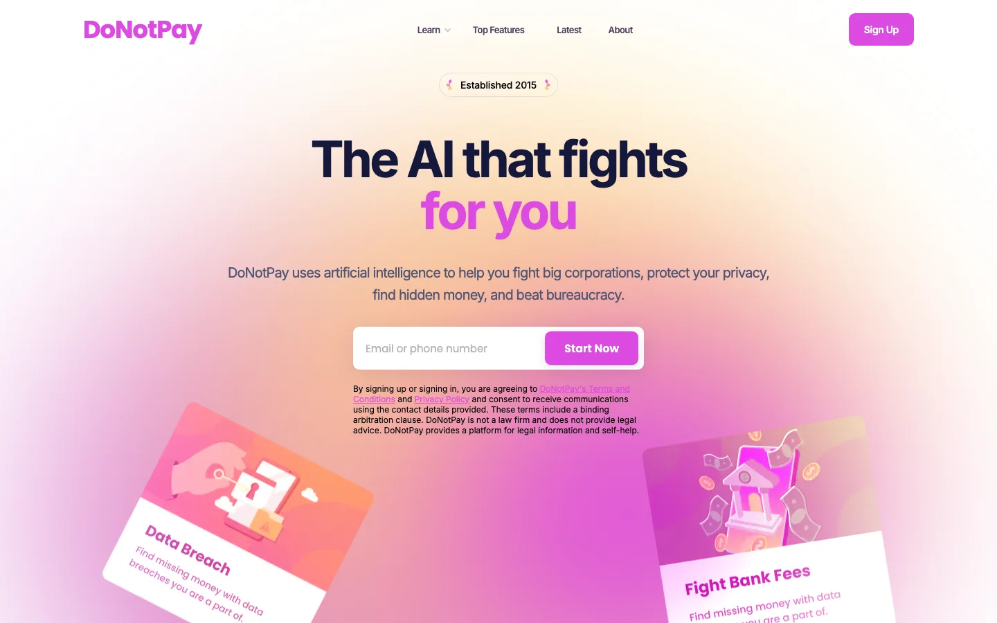DoNotPay hero image