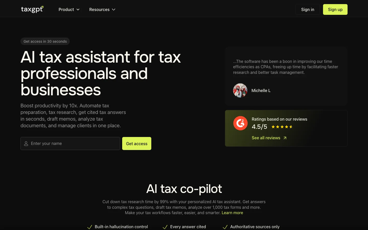 TaxGPT hero image