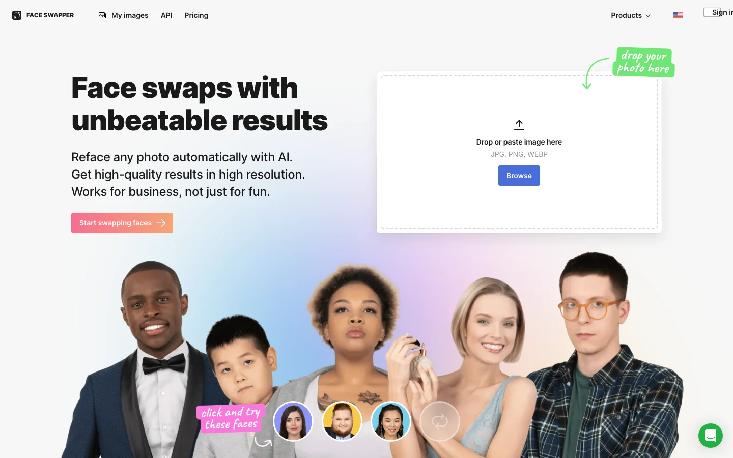 AI Face Swapper hero image