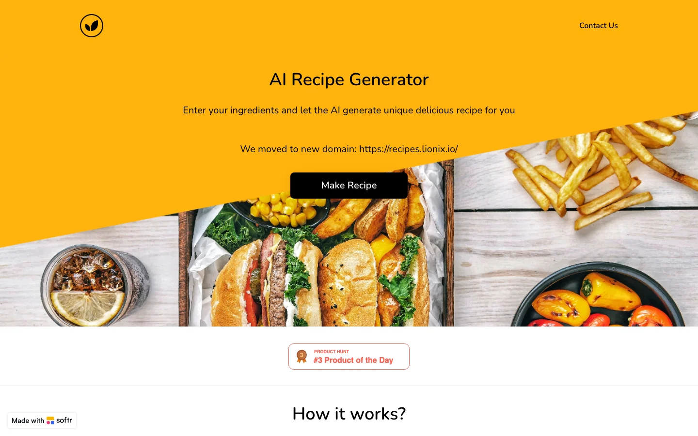 AI Recipe Generator hero image