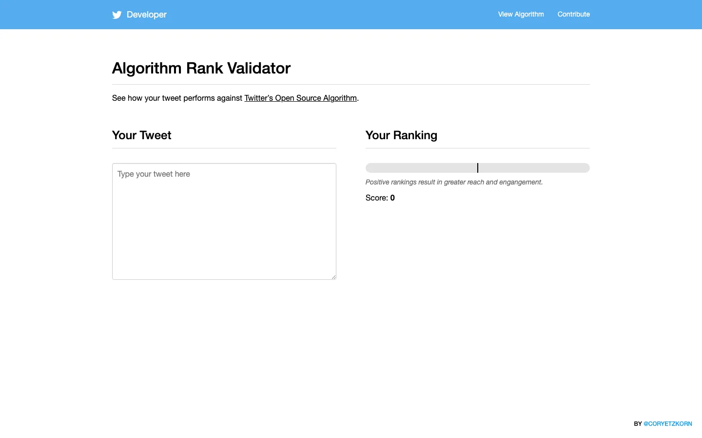Algorithm Rank Validator hero image