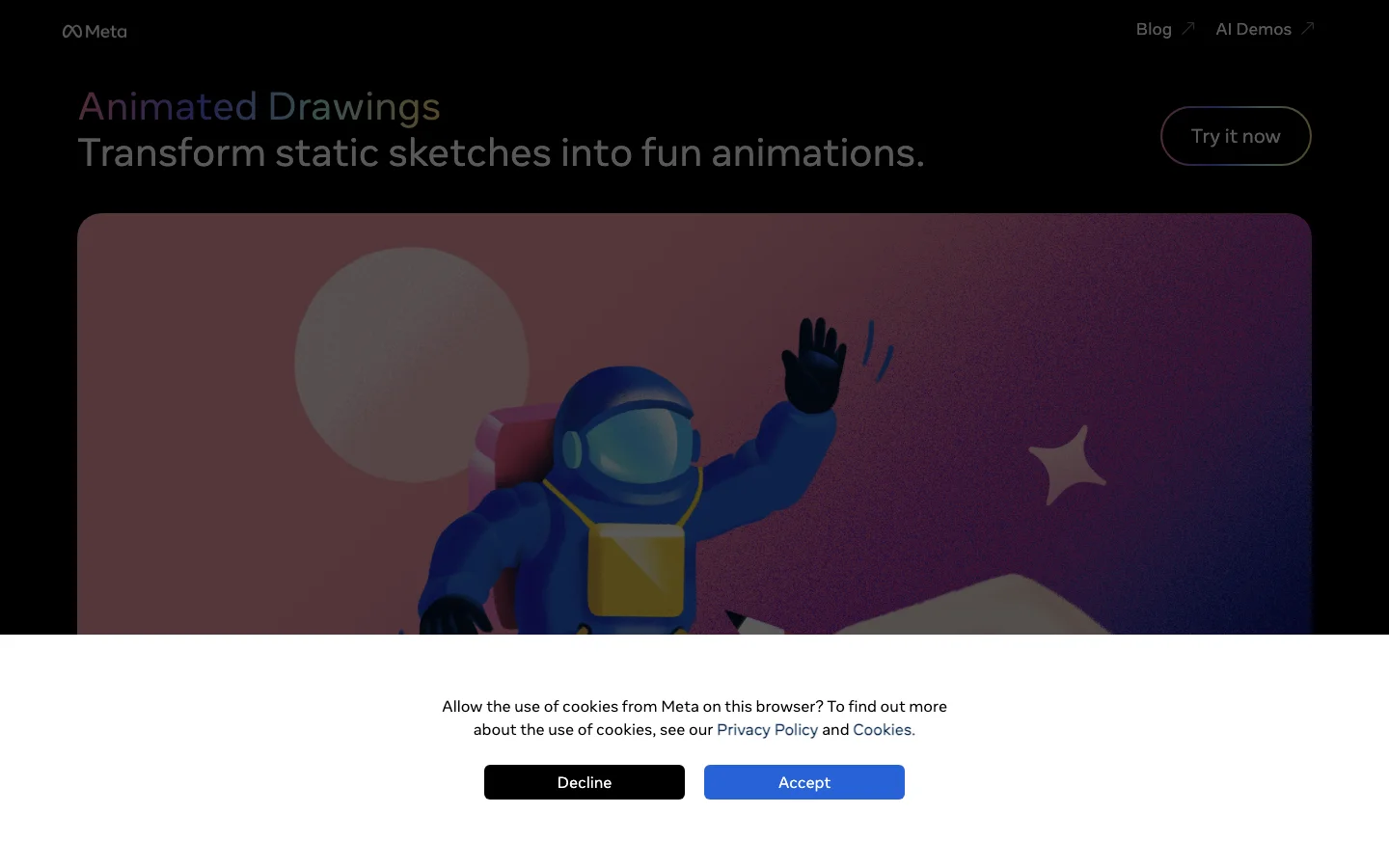 Animated Drawings hero image