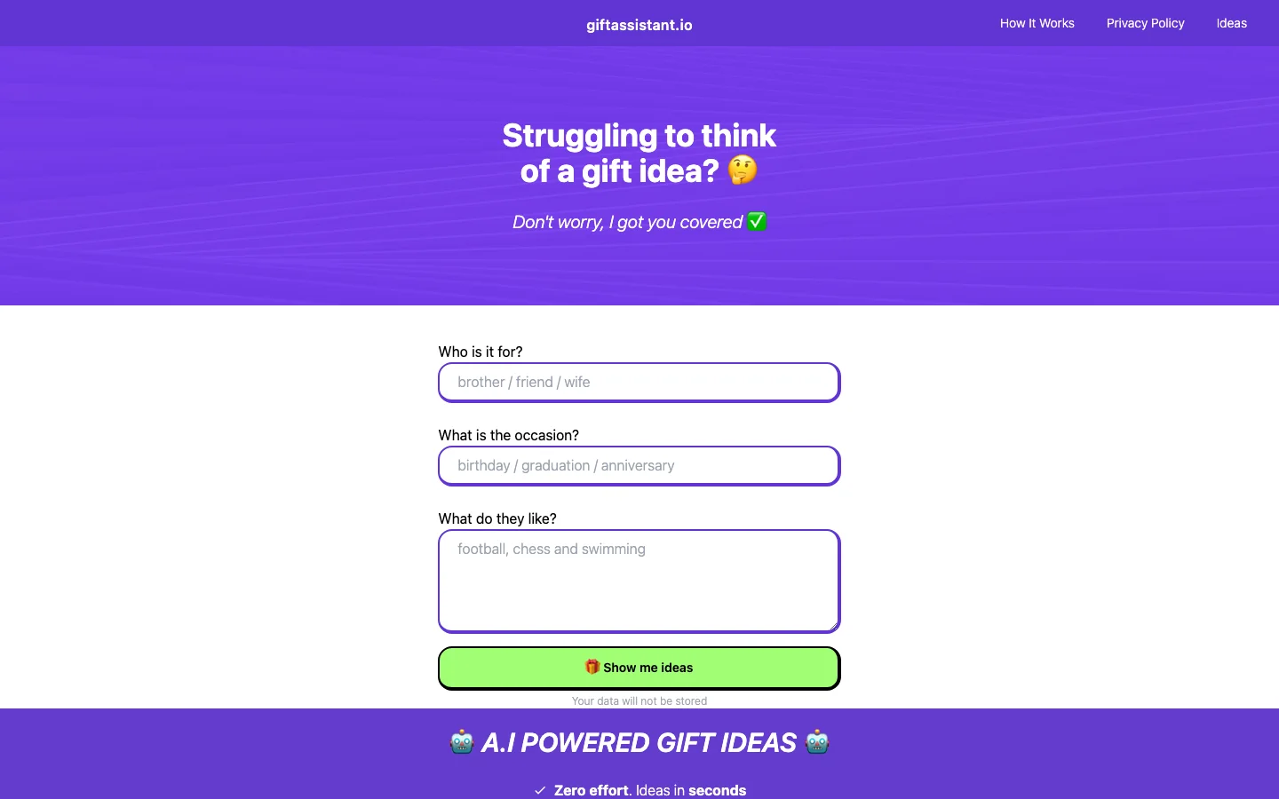 giftassistant.io hero image