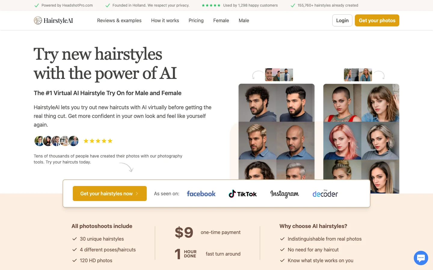 Hairstyle AI hero image