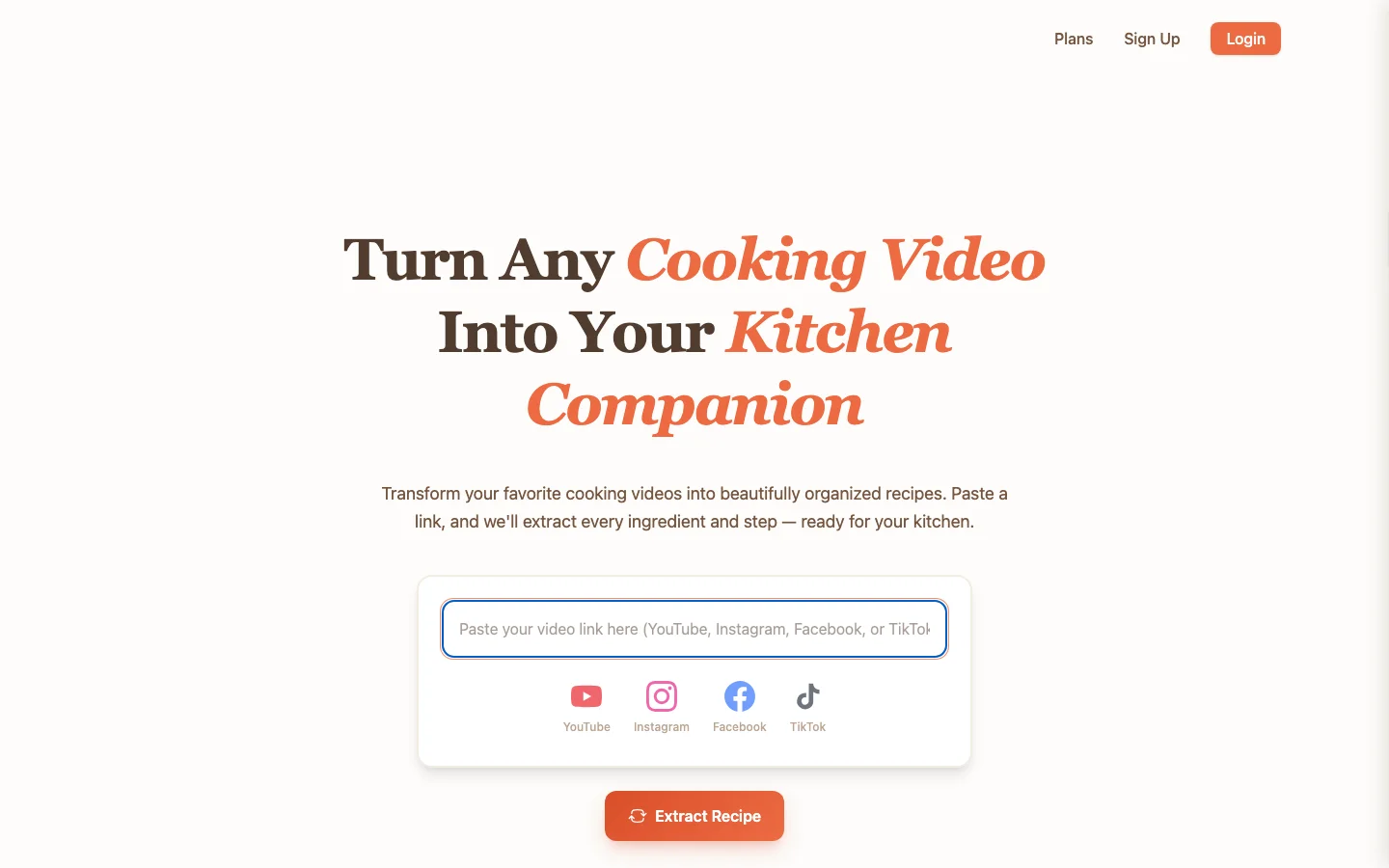 Video2Recipe hero image
