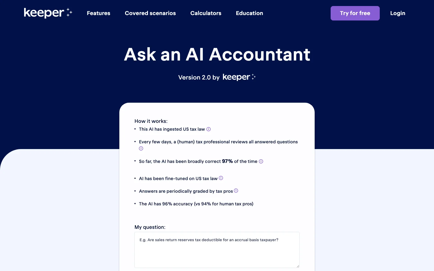 Ask an AI Accountant hero image