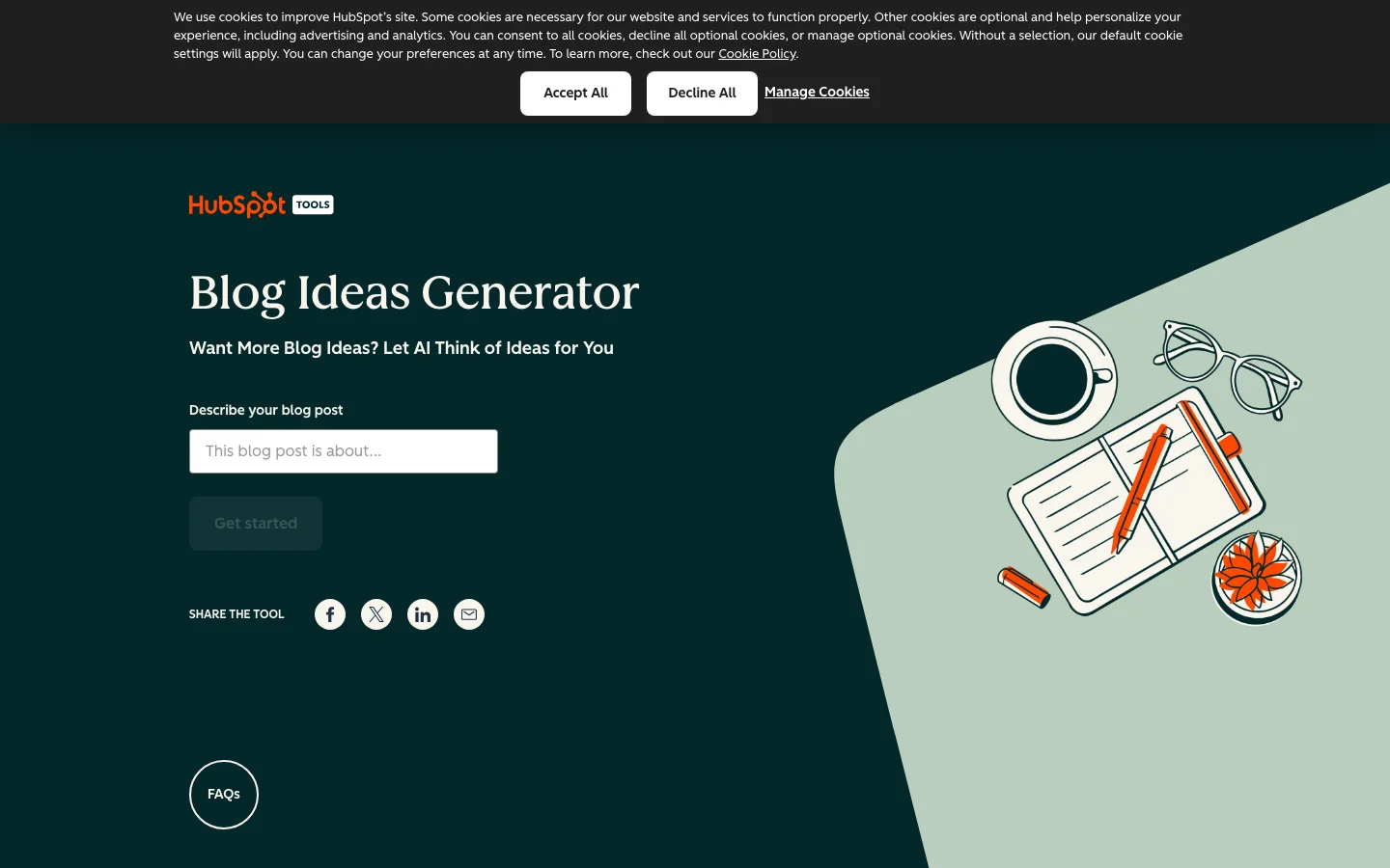 Blog Ideas Generator hero image