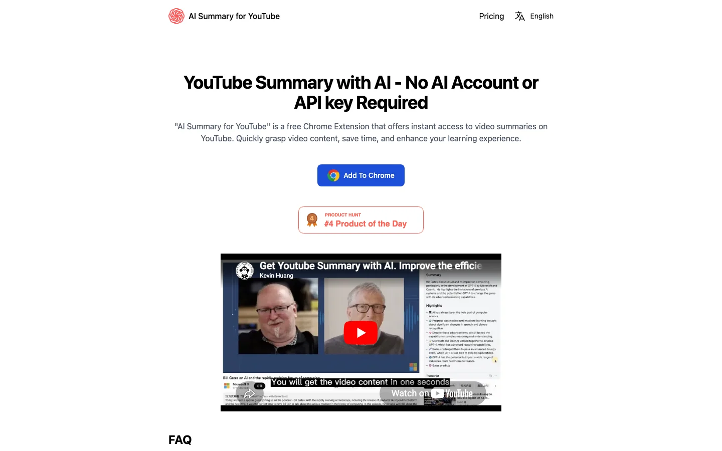 ChatGPT for YouTube hero image