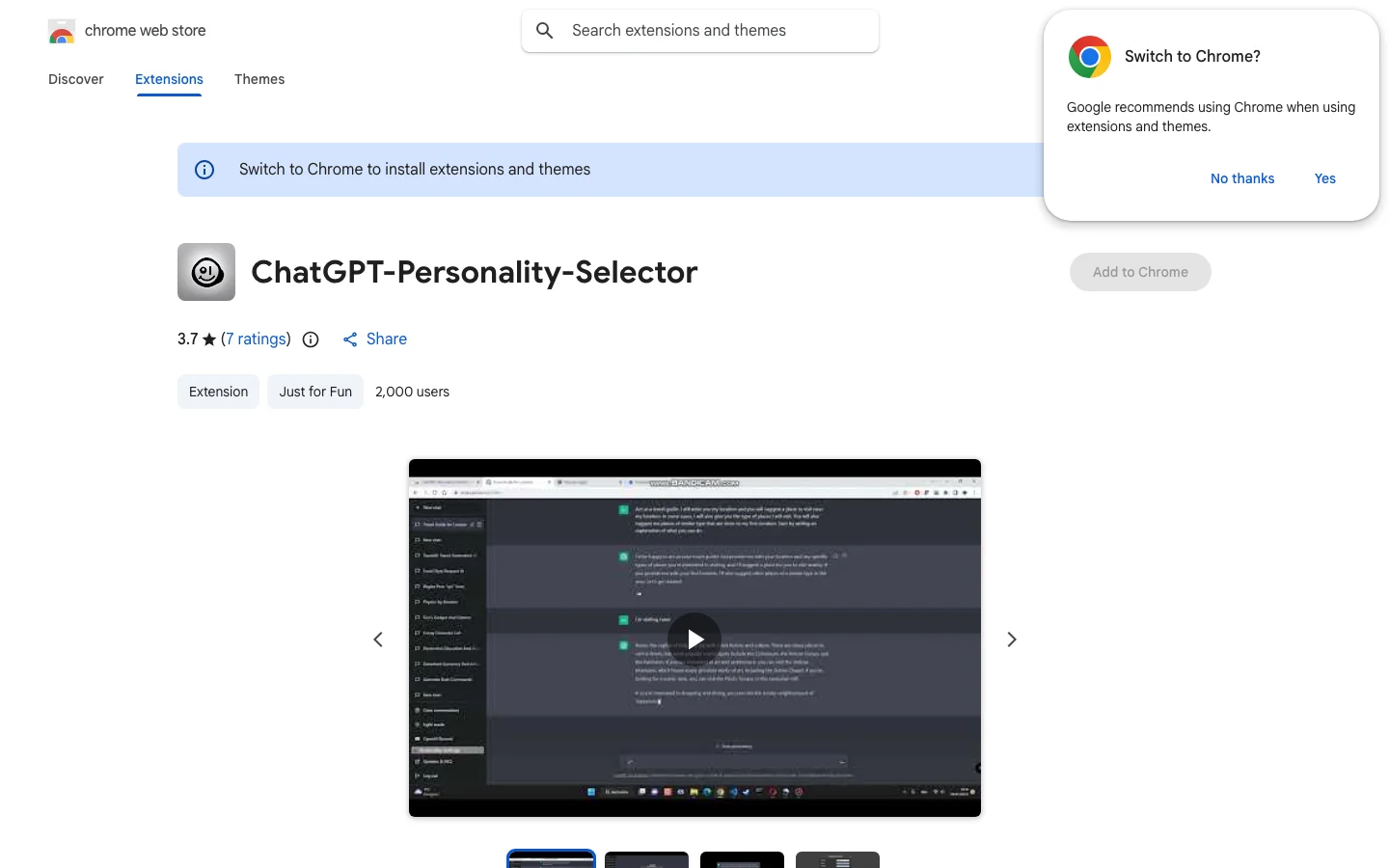 ChatGPT Personality Selector hero image