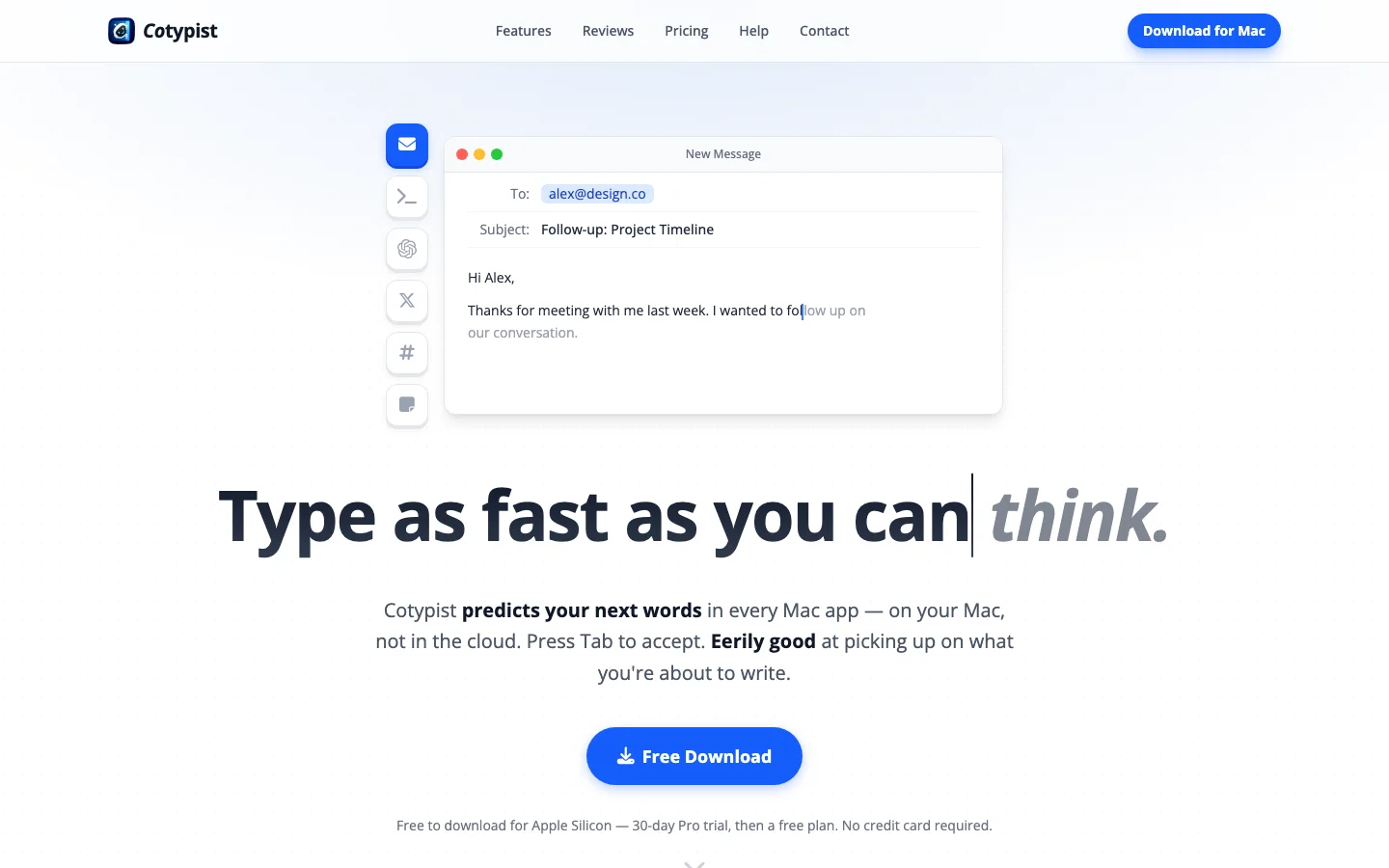 Cotypist hero image