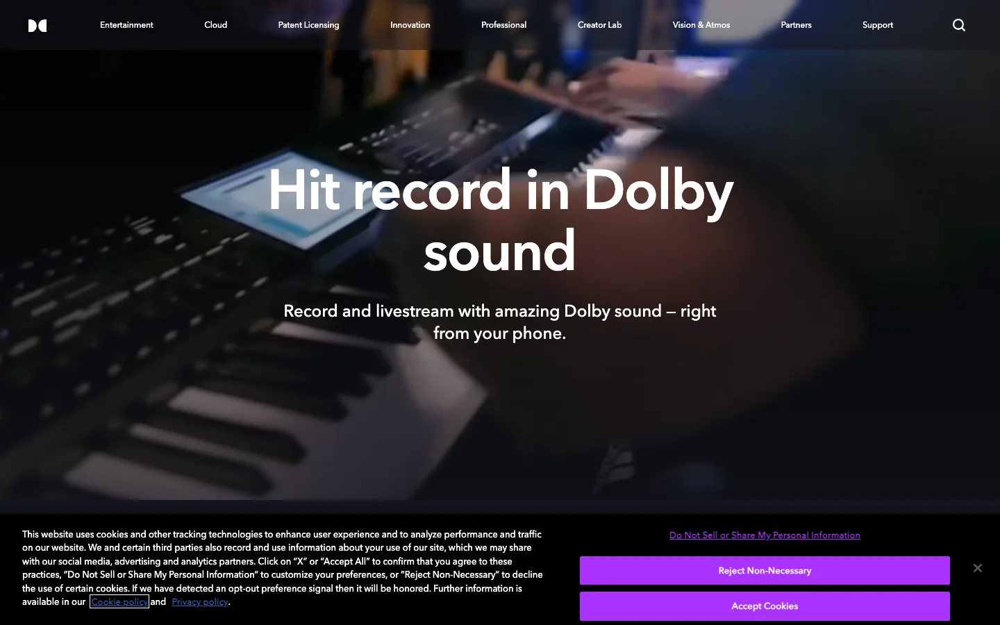 Dolby On hero image