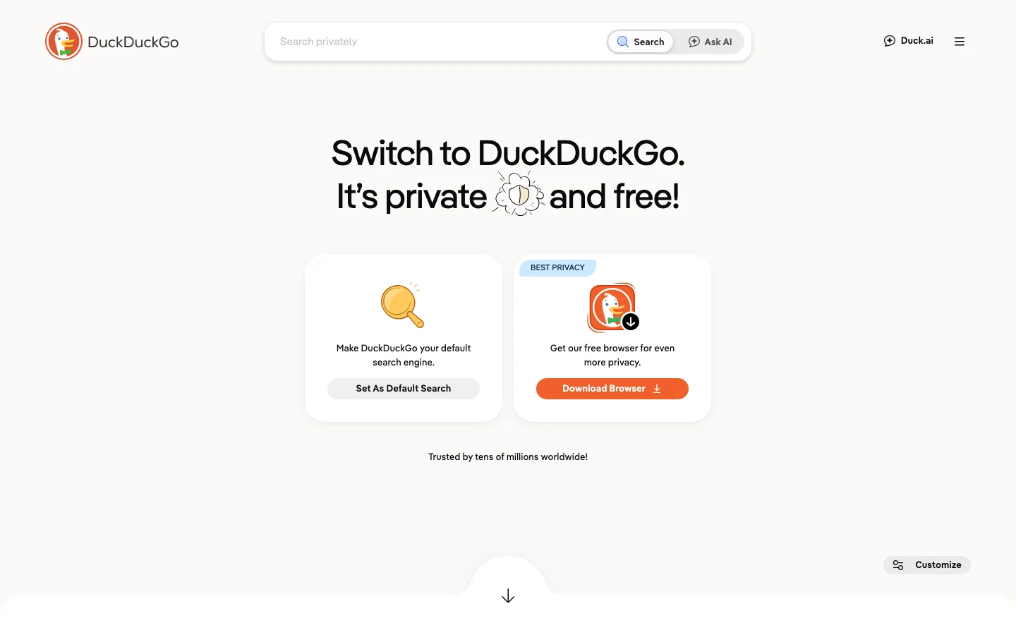 DuckDuckGo AI hero image