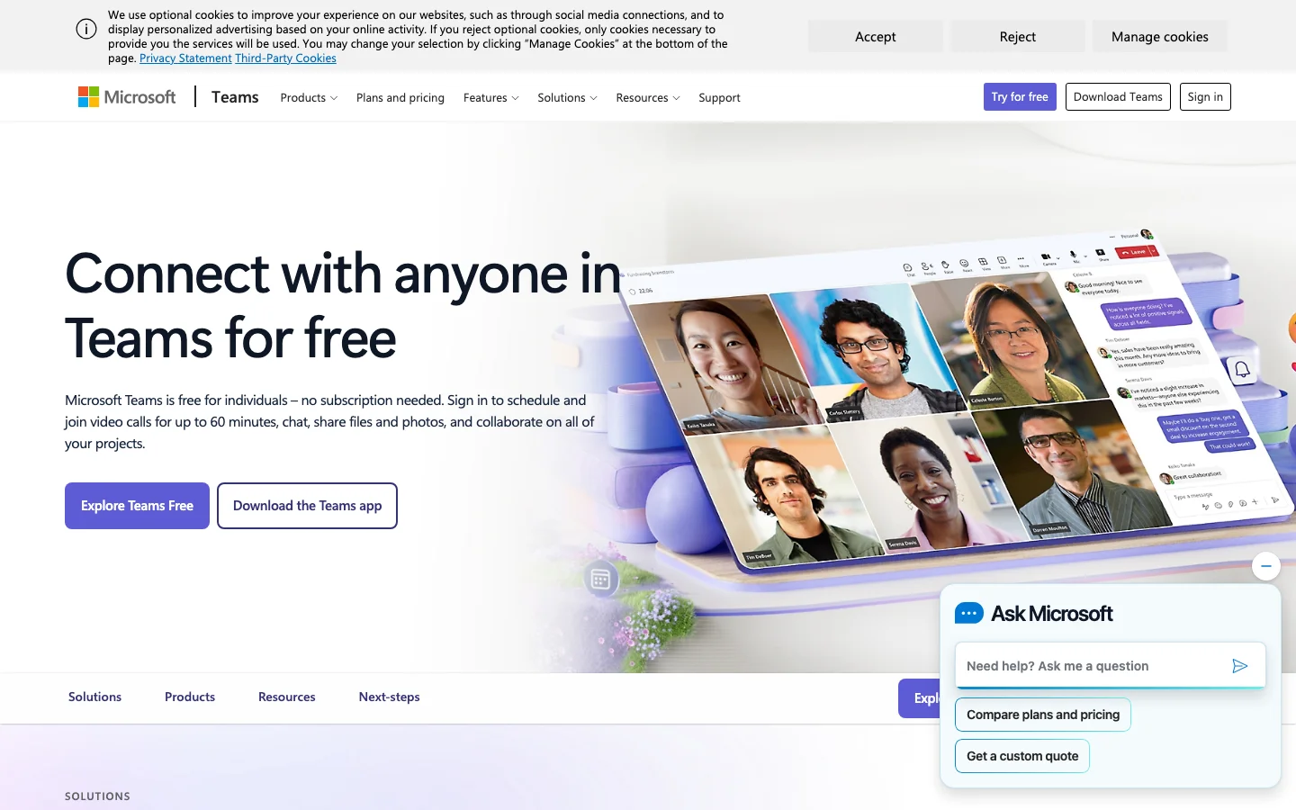 Microsoft Teams Free hero image