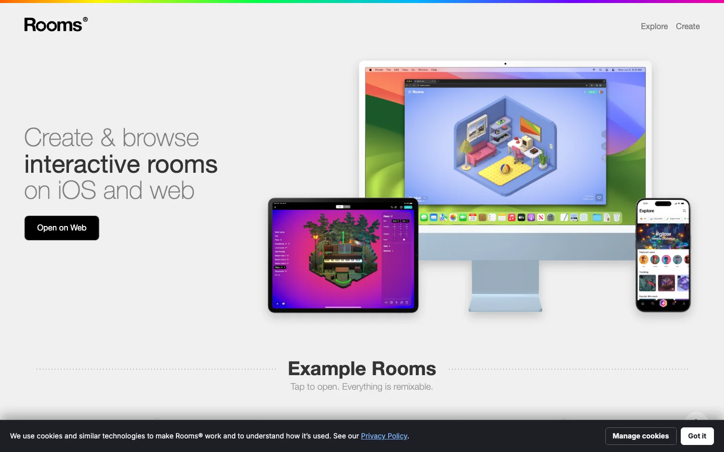 Rooms hero image