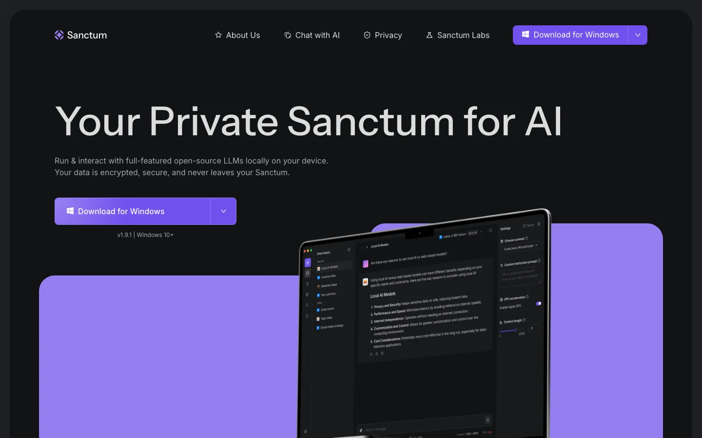 Sanctum AI hero image