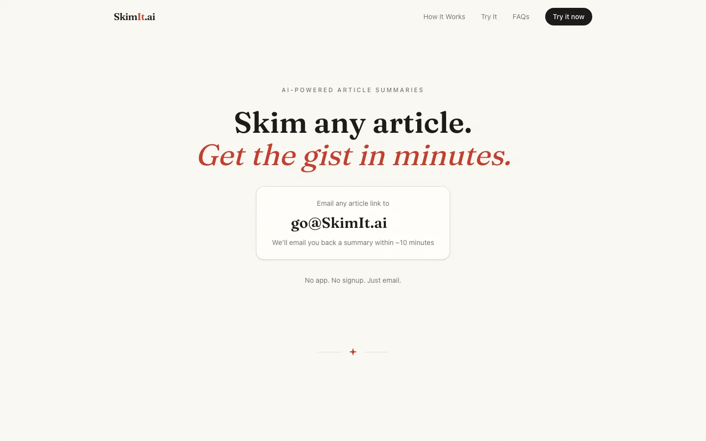 SkimIt.ai hero image
