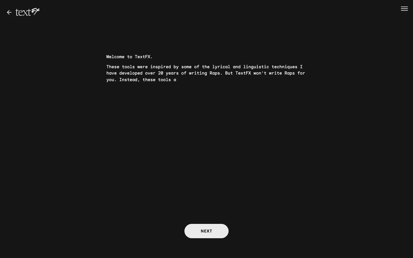 TextFX hero image