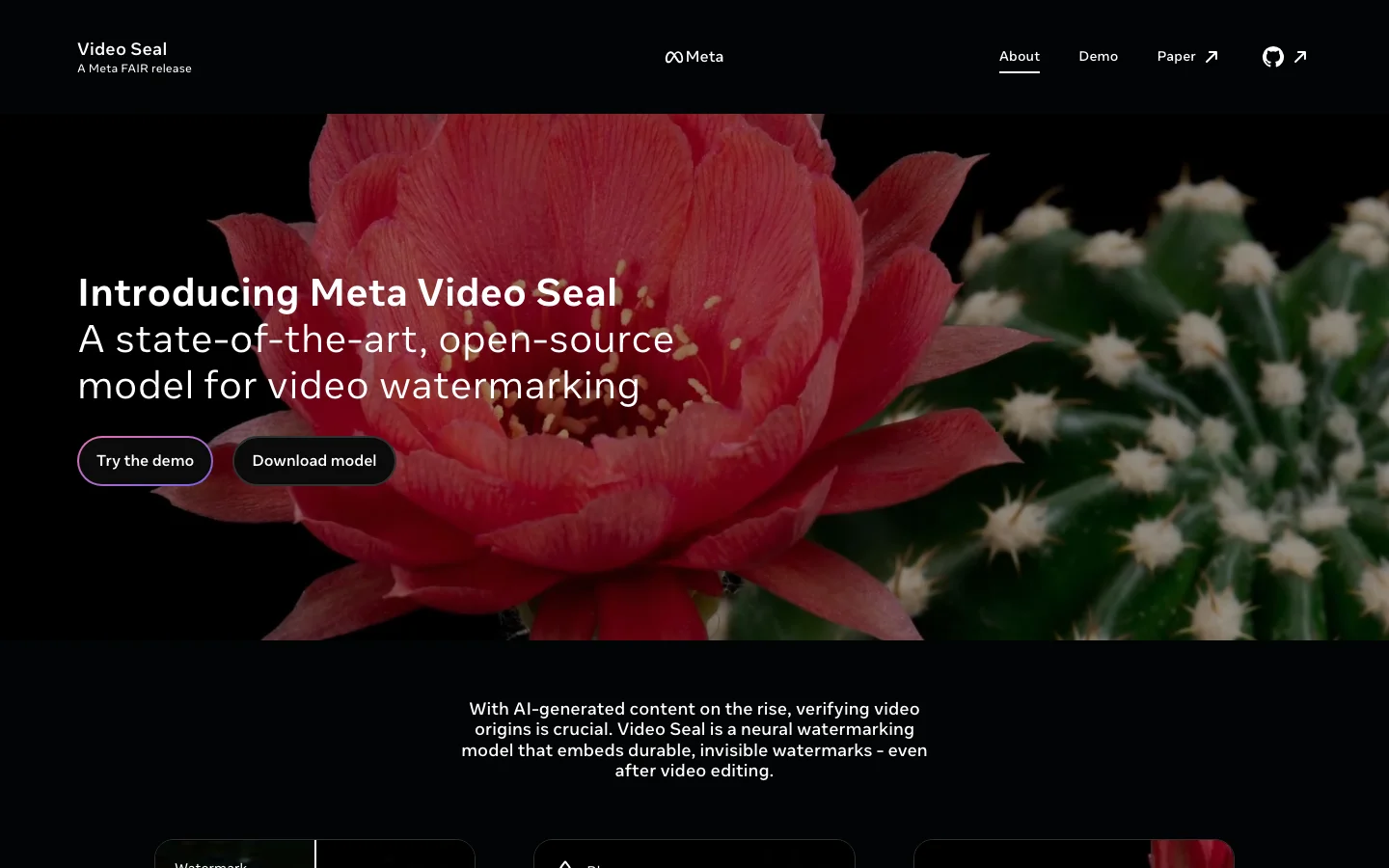 Video Seal hero image
