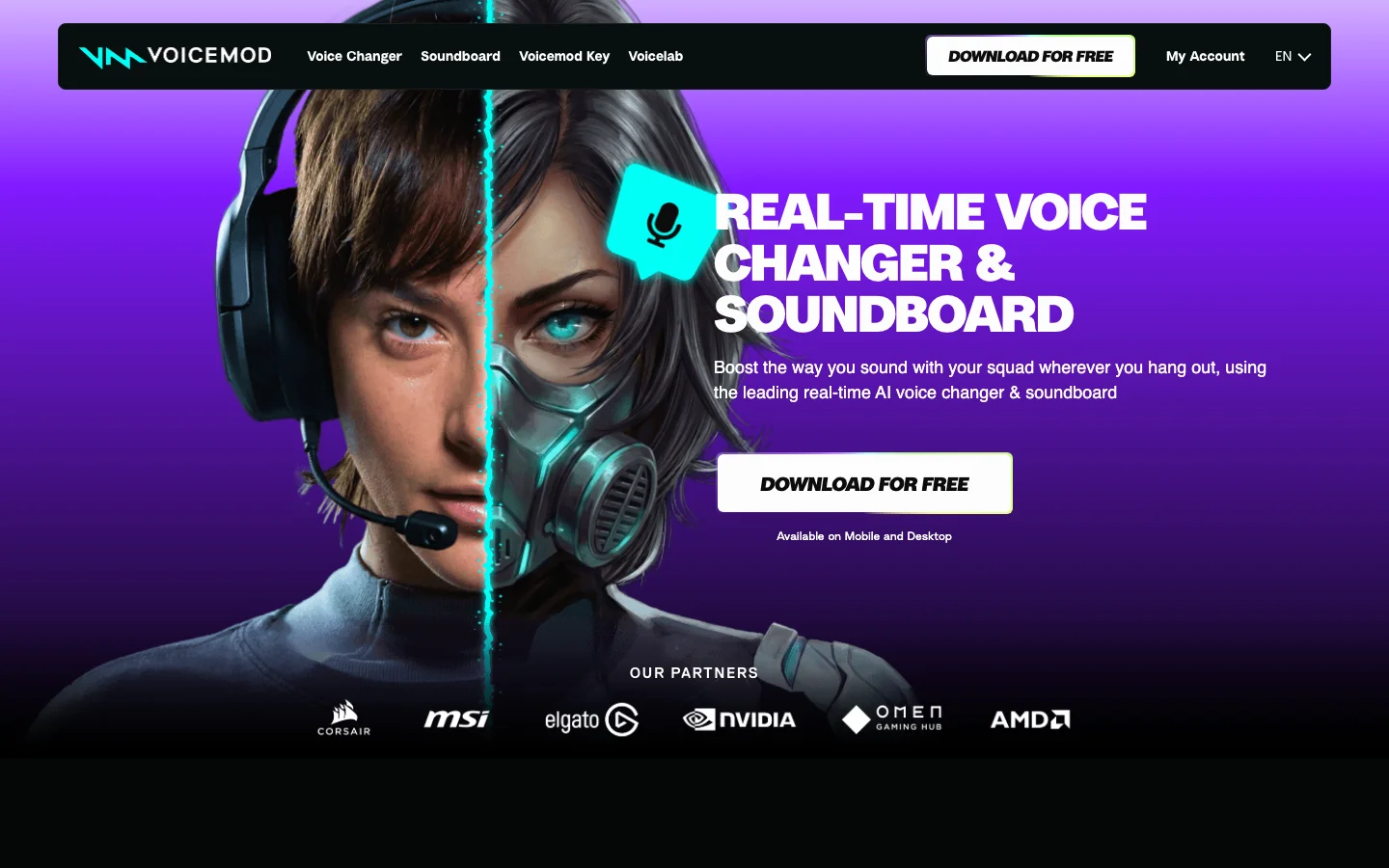 Voicemod hero image