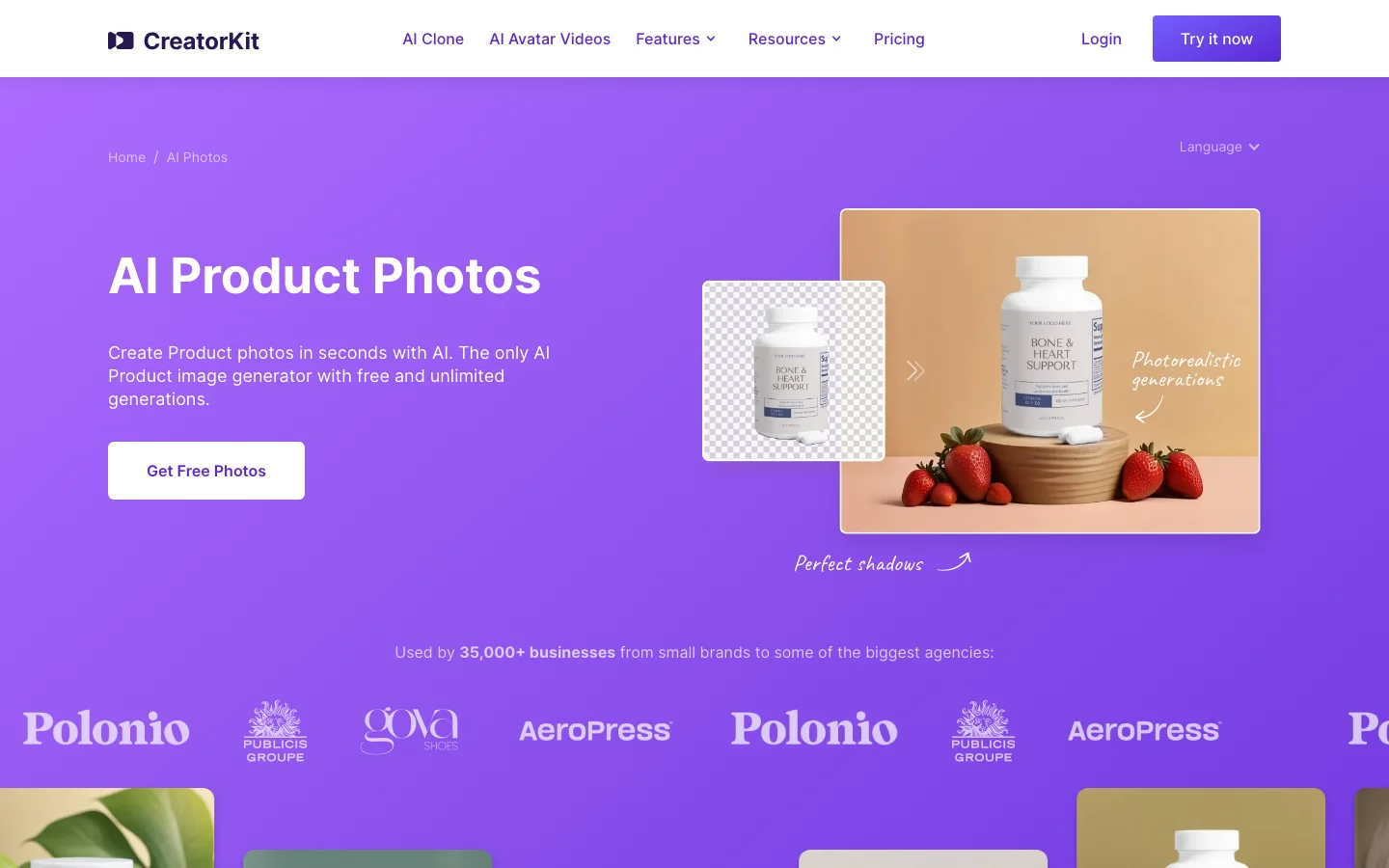 AI Product Photos hero image