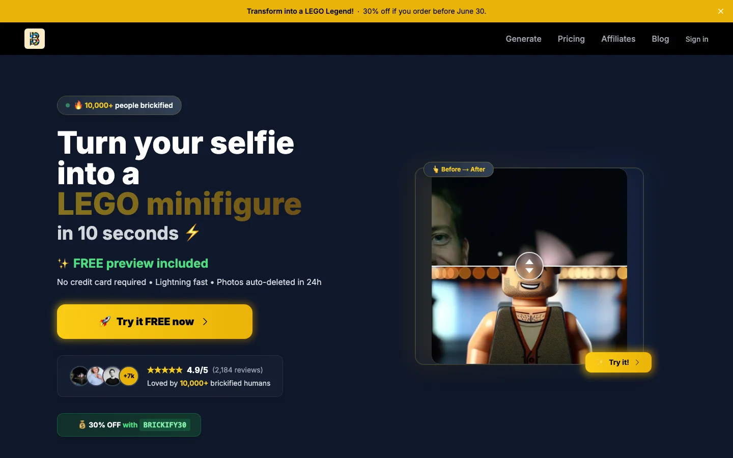 Brickify me hero image