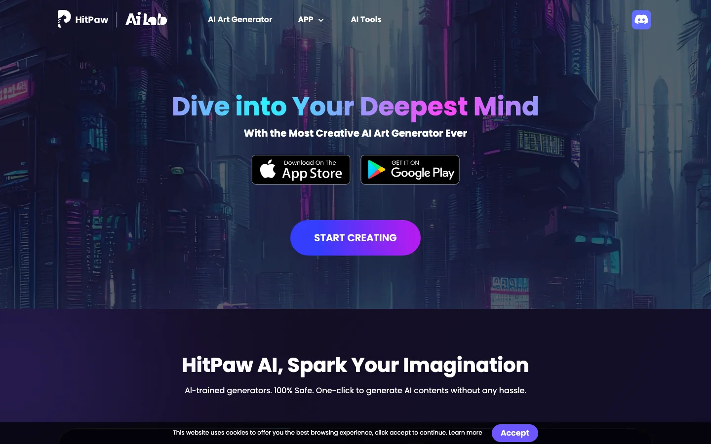 HitPaw AI Art Generator hero image