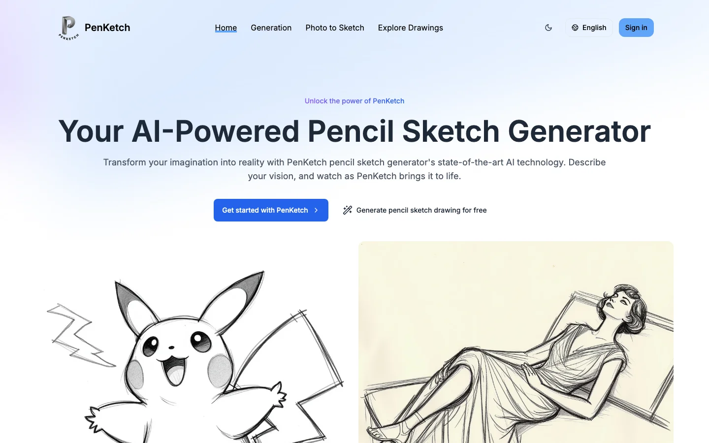 Pencil Sketch Generator hero image