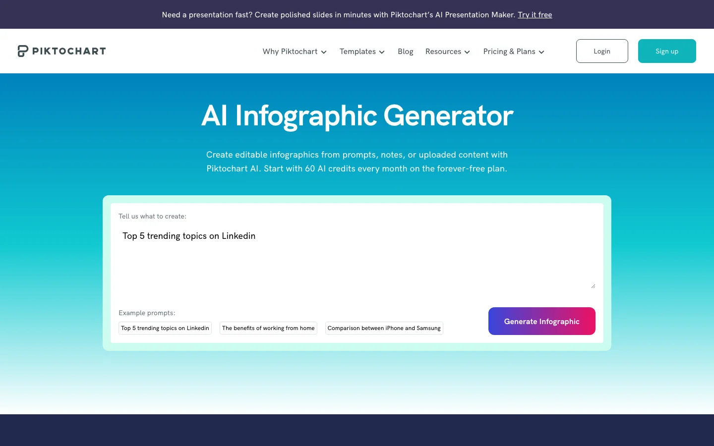 Piktochart AI hero image