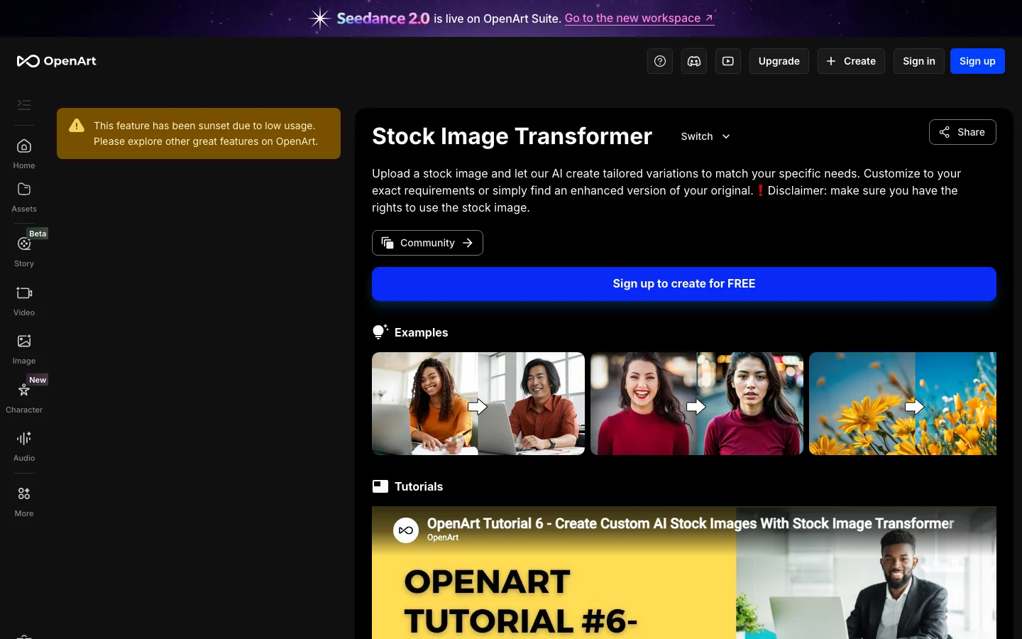 Stock Image Transformer hero image